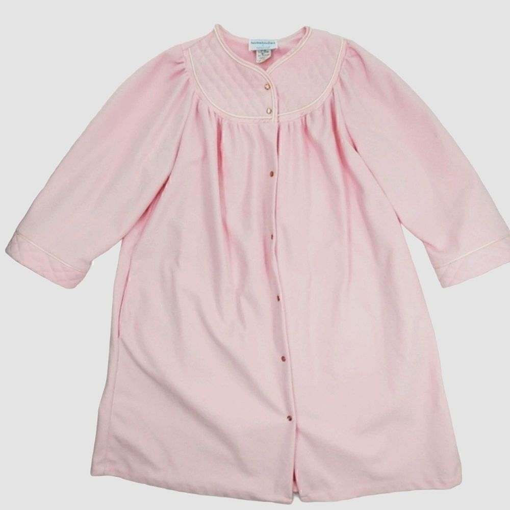 Vintage Homebodies By Leisure Life Vintage Pink Fleece House Dress Size 3X